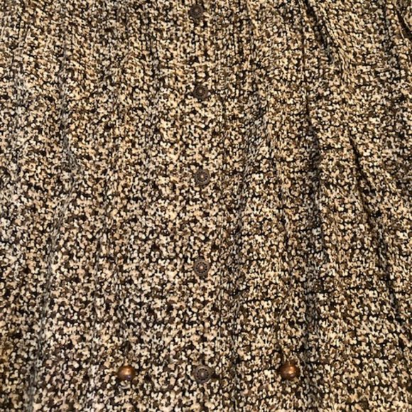Orvis Long Patterned Skirt with Buttons - Picture 2 of 3